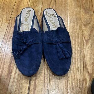 Sam Edelman Women's Navy Suede Mules